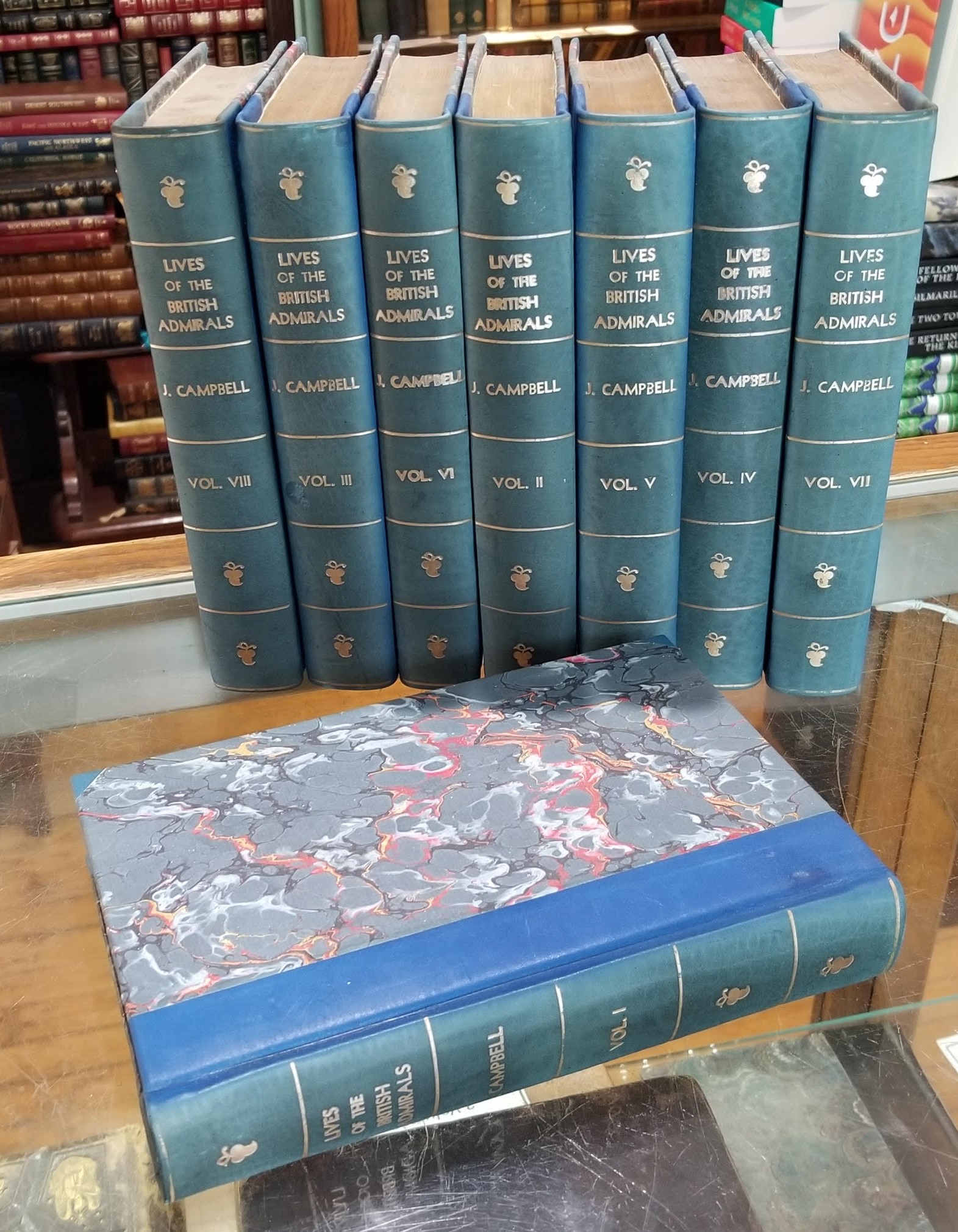 Lives of the British Admirals: Containing an Accurate Naval History, from the Earliest Periods. Continued to the Year 1779 by Dr. Berkenhout. A New Edition, revised and corrected, and brought down to the Present Time, by Henry Redhead Yorke 8 Volumes